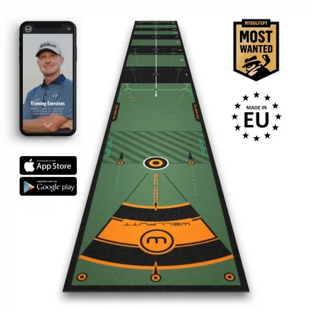 Настилка за пътинг wellputt mat, 4 м, зелена