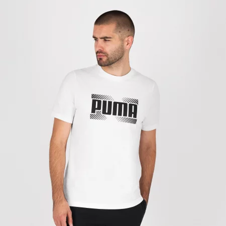 Мъжка тениска за фитнес puma, бяла