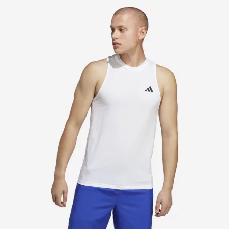 Мъжки потник за кардио фитнес adidas, бял