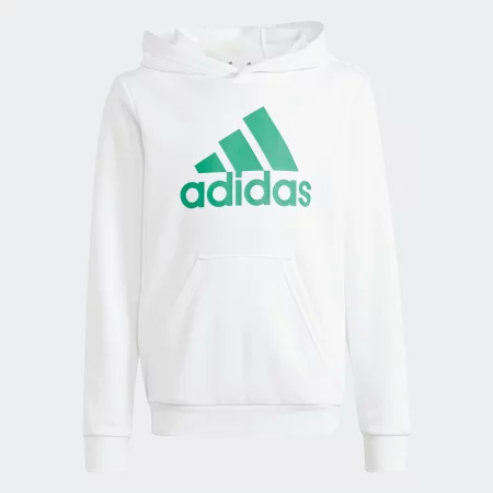 Детски суитшърт с качулка adidas, бял