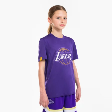 Детска тениска за баскетбол ts 900 nba los angeles lakers, лилава