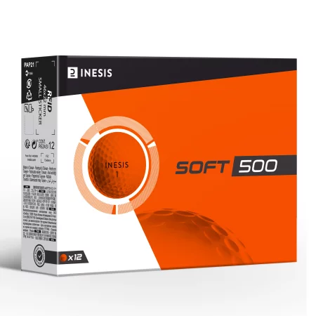 Топки за голф soft 500, 12 бр., оранжеви