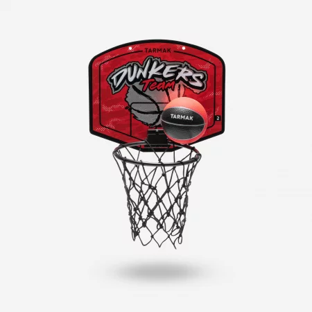 Малък баскетболен кош sk100 dunkers, червено/сребристо