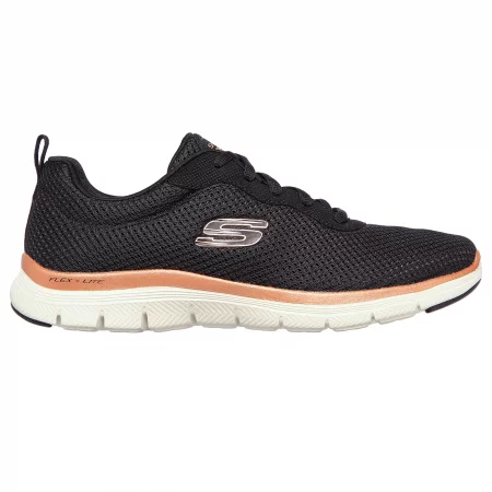 Дамски обувки за спортно ходене skechers flex appeal 4.0, черни