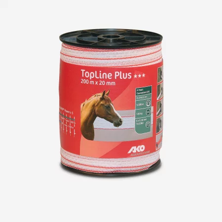 Лента за ограждение top line plus, ширина 20 мм x 200 м, бяла