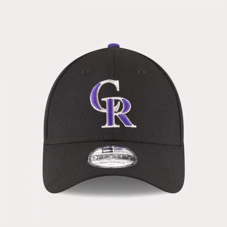 Шапка с козирка mlb colorado rockies, черна