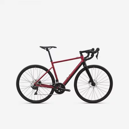 Шосеен велосипед с електрическо подпомагане e-edr af shimano 105 2x11s, червен