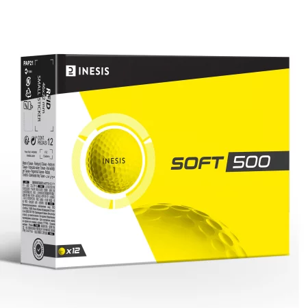 Топки за голф soft 500, 12 бр., жълти