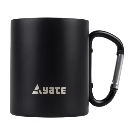 Термо чаша с карабинер YATE Stainless Steel - Черен