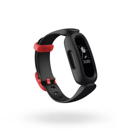 Детска фитнес гривна fitbit ace 3 junior, черно/червено