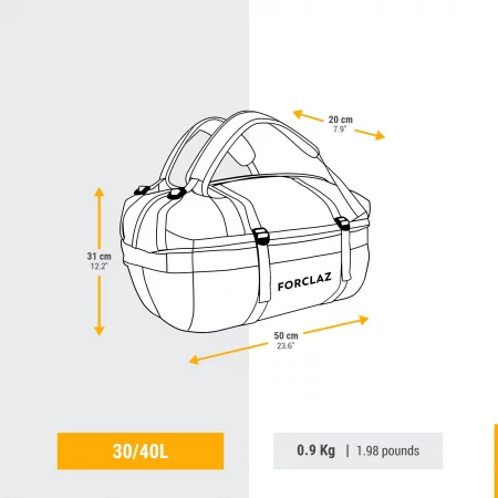 Сак за трекинг duffel 500 extend, с разширяващ се обем 30-40 литра