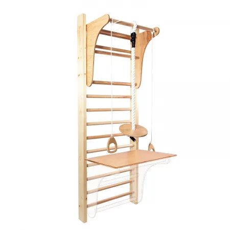 Букова шведска стена с аксесоари YAKO Standard 250x90 см