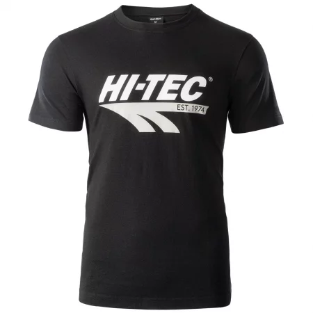 Мъжка тениска HI-TEC Retro - Черен