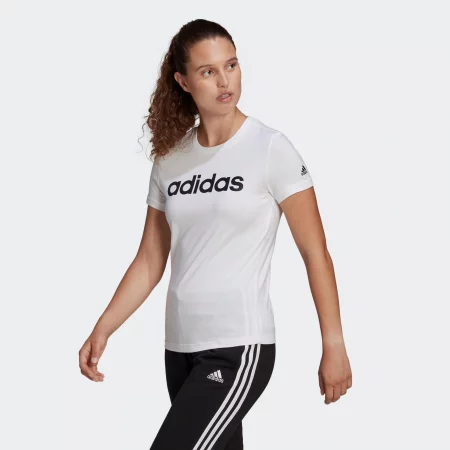 Дамска тениска за фитнес adidas, бяла