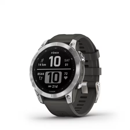 Смарт часовник с gps garmin fenix 7, сребристо/сиво