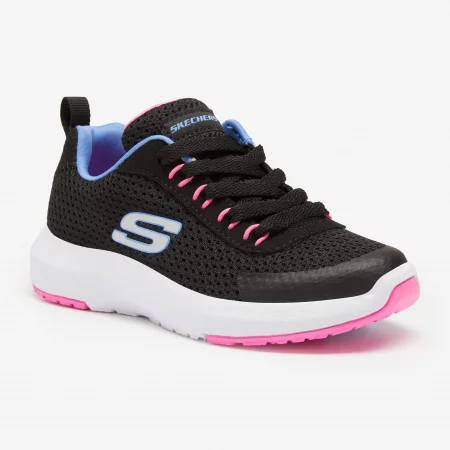 Детски обувки skechers dynamic, с връзки, черни