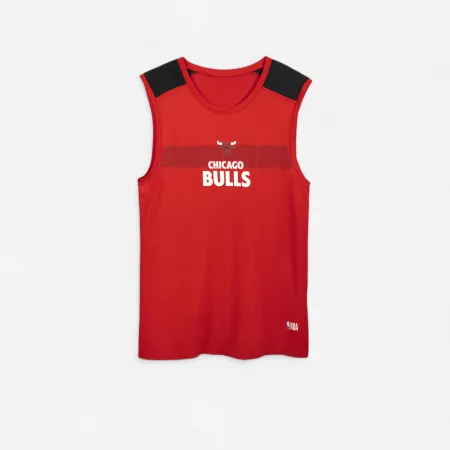 Детски долен потник за баскетбол ut500 nba chicago bulls, червен