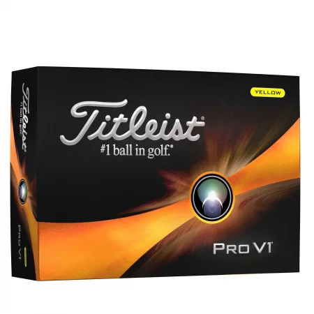 Топки за голф pro v1, 12 бр., жълти