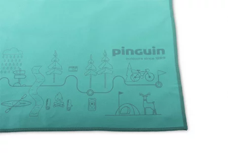 Туристическа кърпа PINGUIN Micro Towel Map XL - Петрол