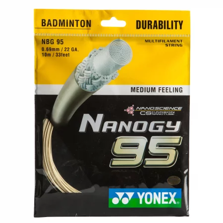 Кордаж за бадминтон yonex nanogy 95, цвят кехлибар