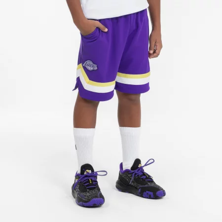 Детски баскетболни шорти nba lakers sh 900 jr, виолетови