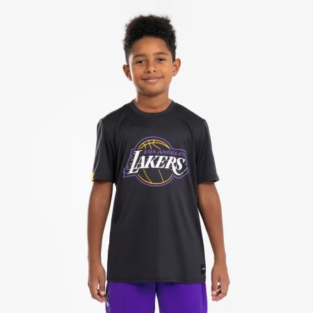 Детска тениска за баскетбол ts 900 nba los angeles lakers, черна