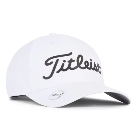 Шапка с козирка за голф titleist, бяло/черно