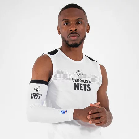 Налакътник за баскетбол e500 nba brooklyn nets, бял