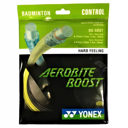 Кордаж за ракета за бадминтон aerobite boost, черно/жълто