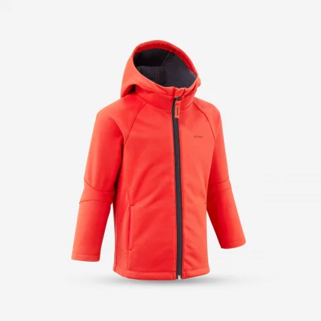 Детско softshell яке за преходи mh550, 2-6 години, яркооранжево