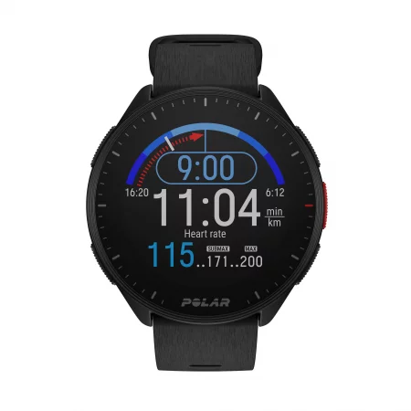 Смартчасовник с gps cardio polar pacer, черен